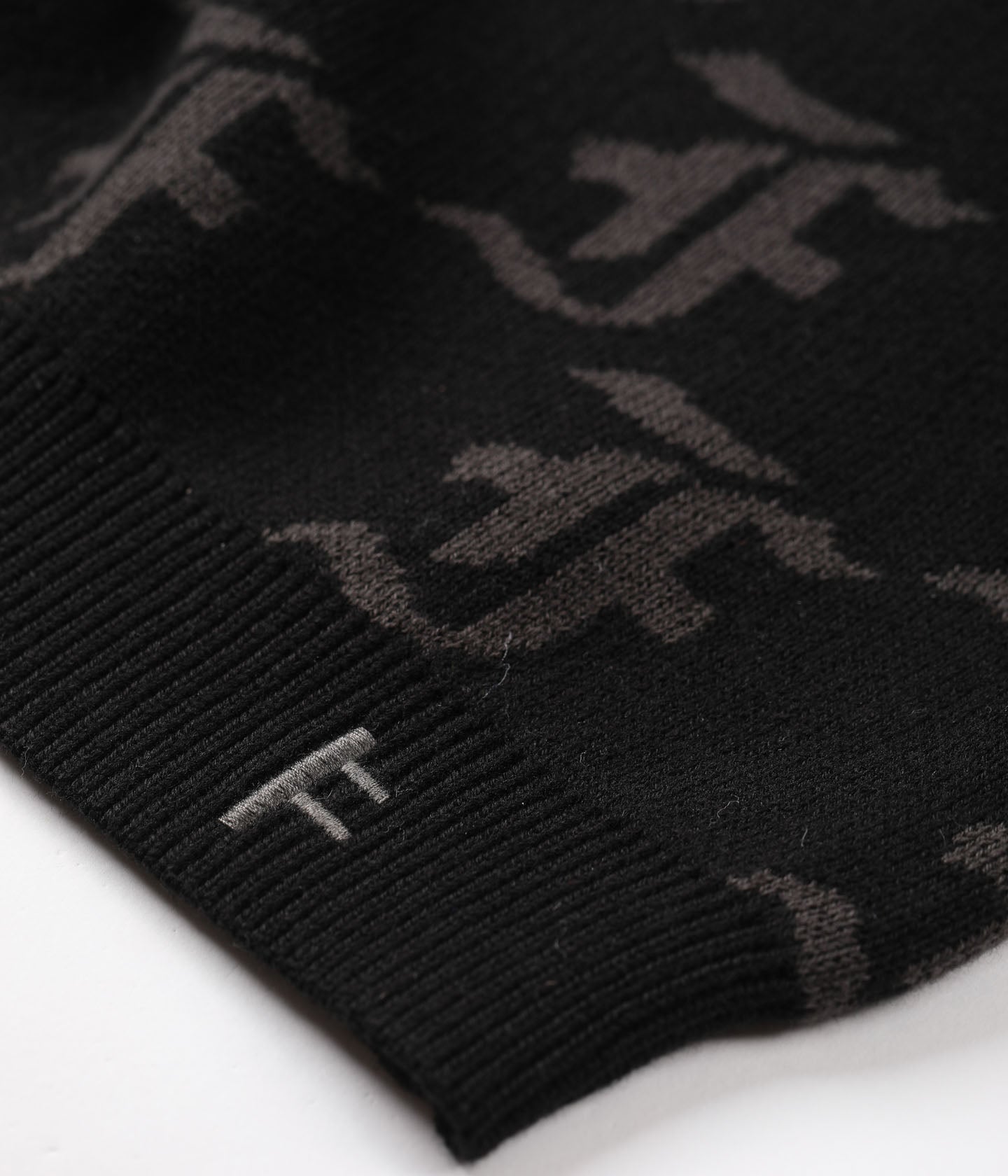 SYNOPTIC LS POLO KNIT // BLACK