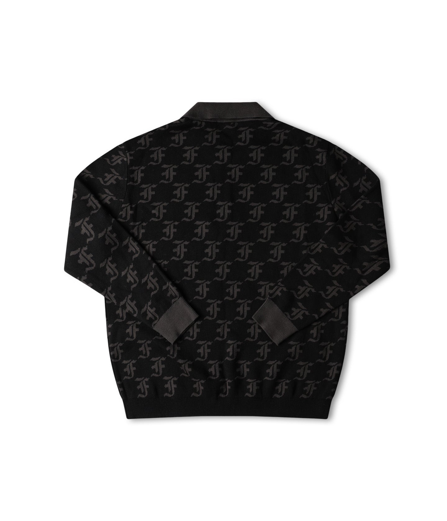 SYNOPTIC LS POLO KNIT // BLACK