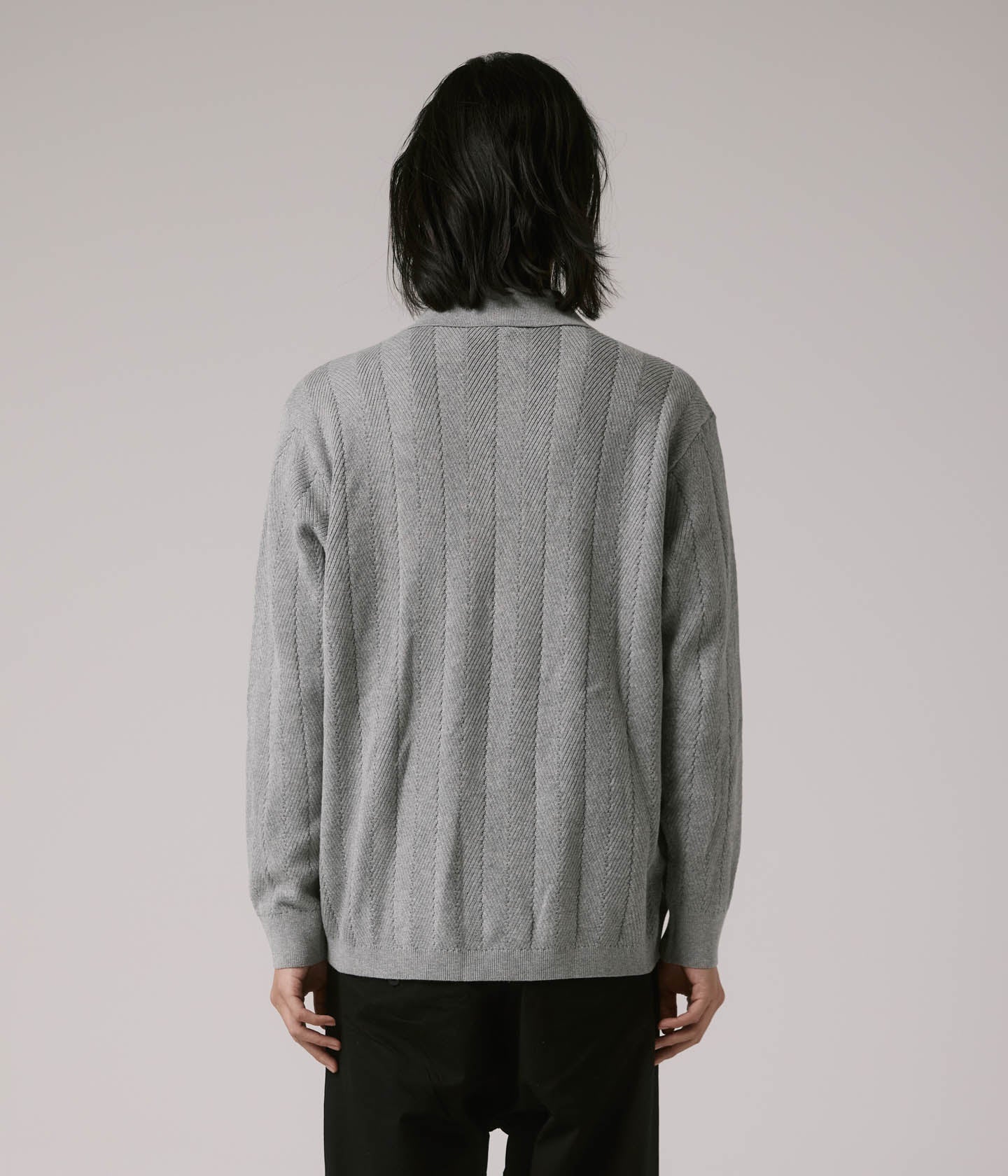 AG POLO LS KNIT // GREY