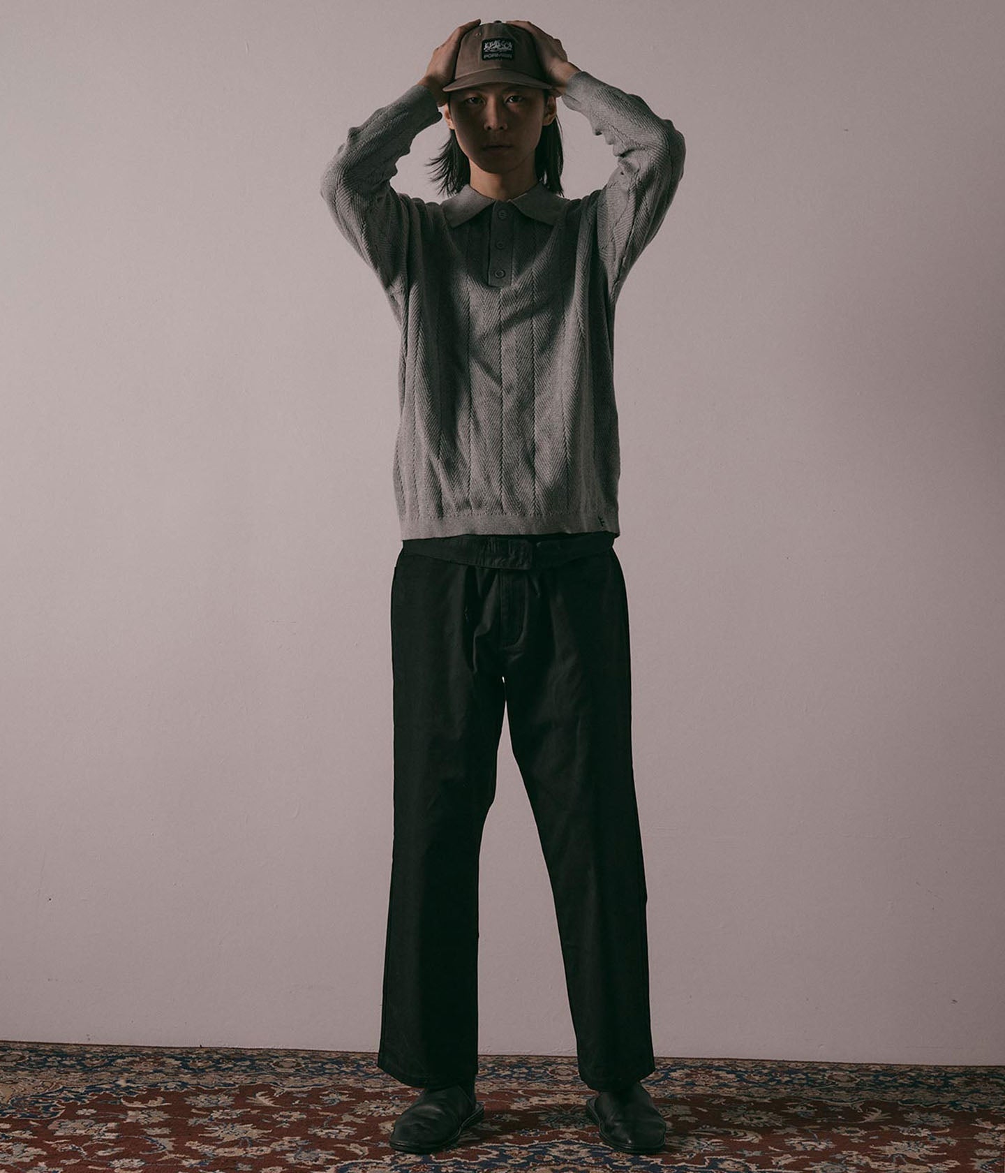 AG POLO LS KNIT // GREY