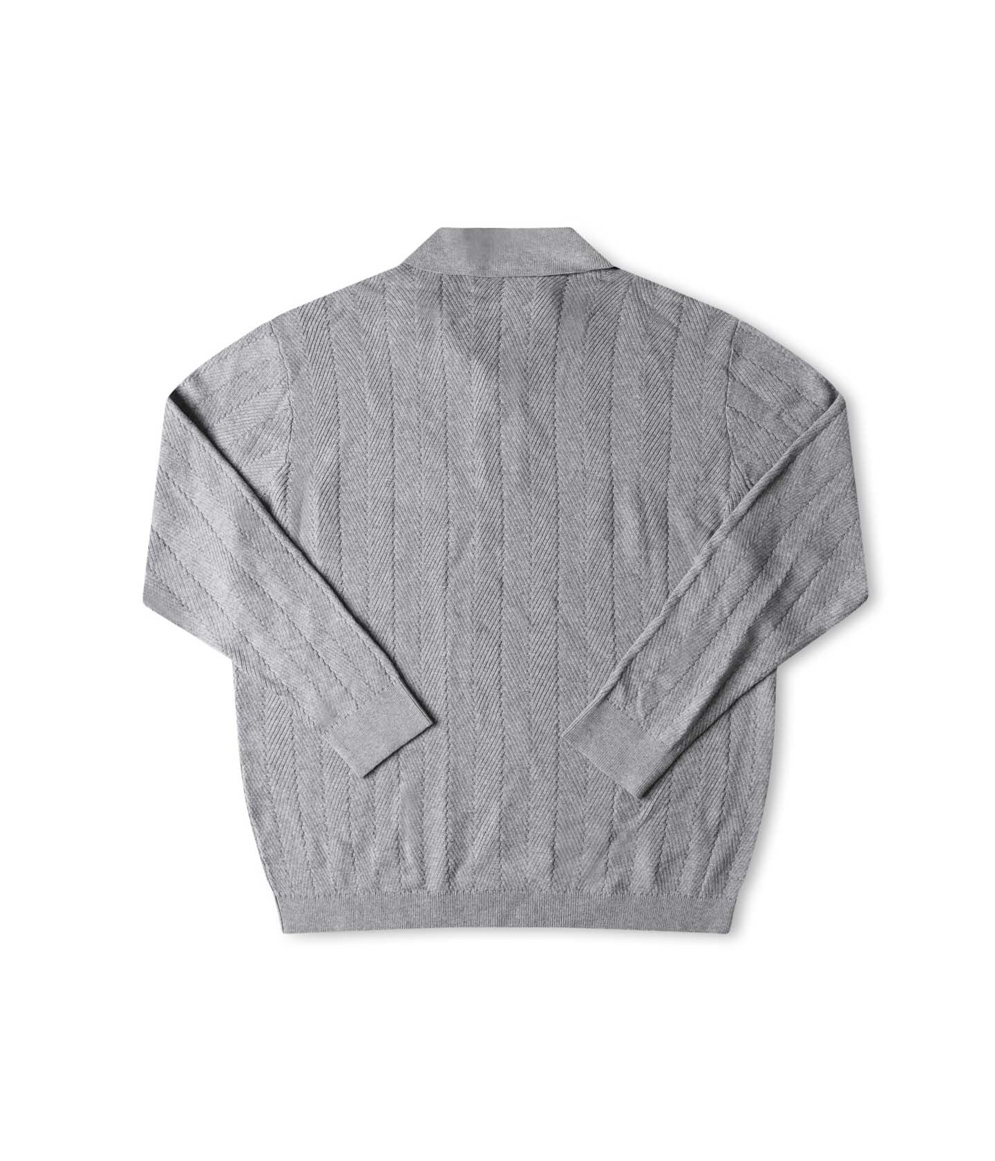 AG POLO LS KNIT // GREY