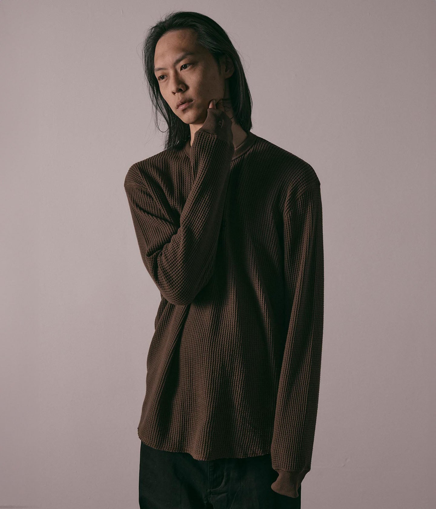 AG WAFFLE LS // TAUPE