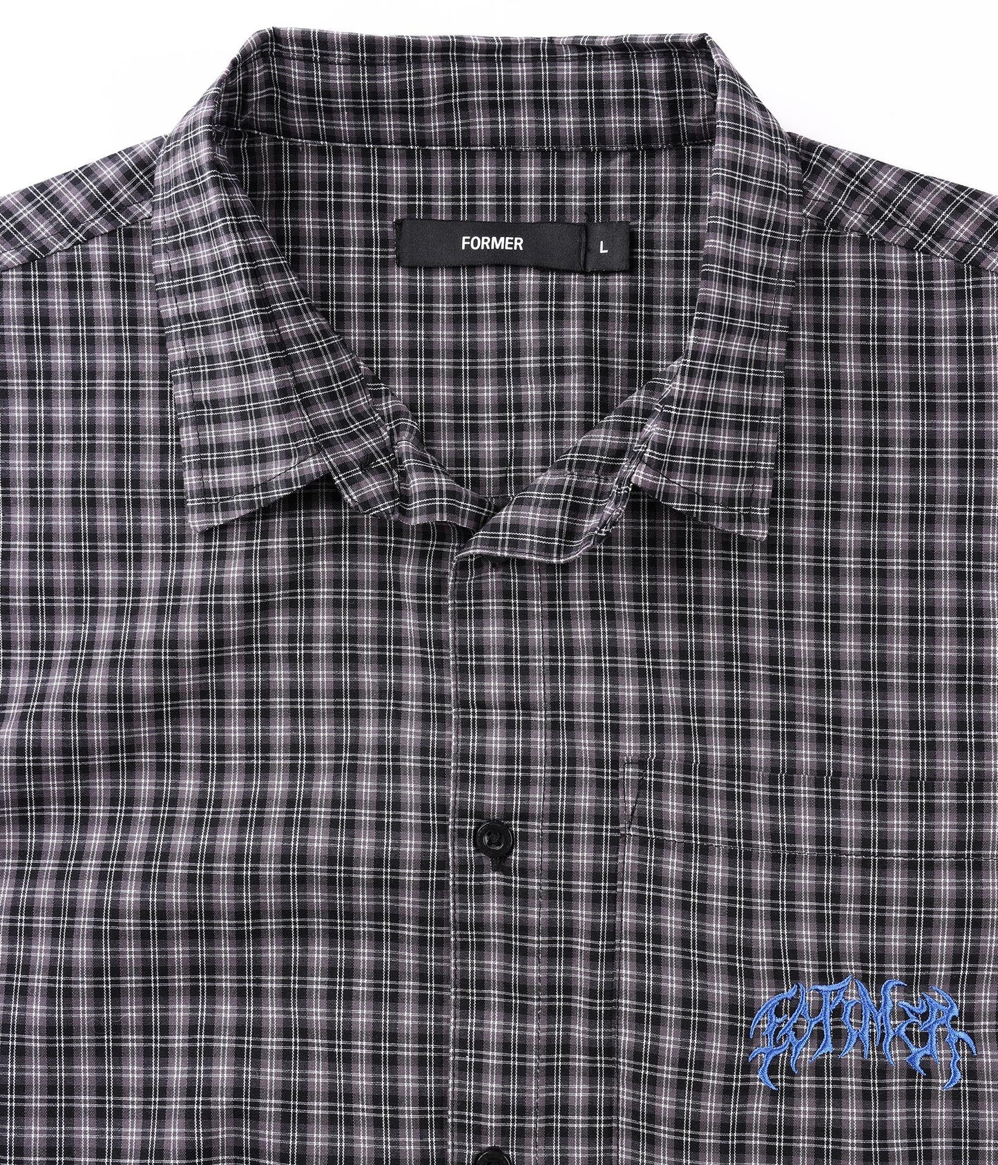 VIVIAN CHECK SHIRT // WORN BLACK