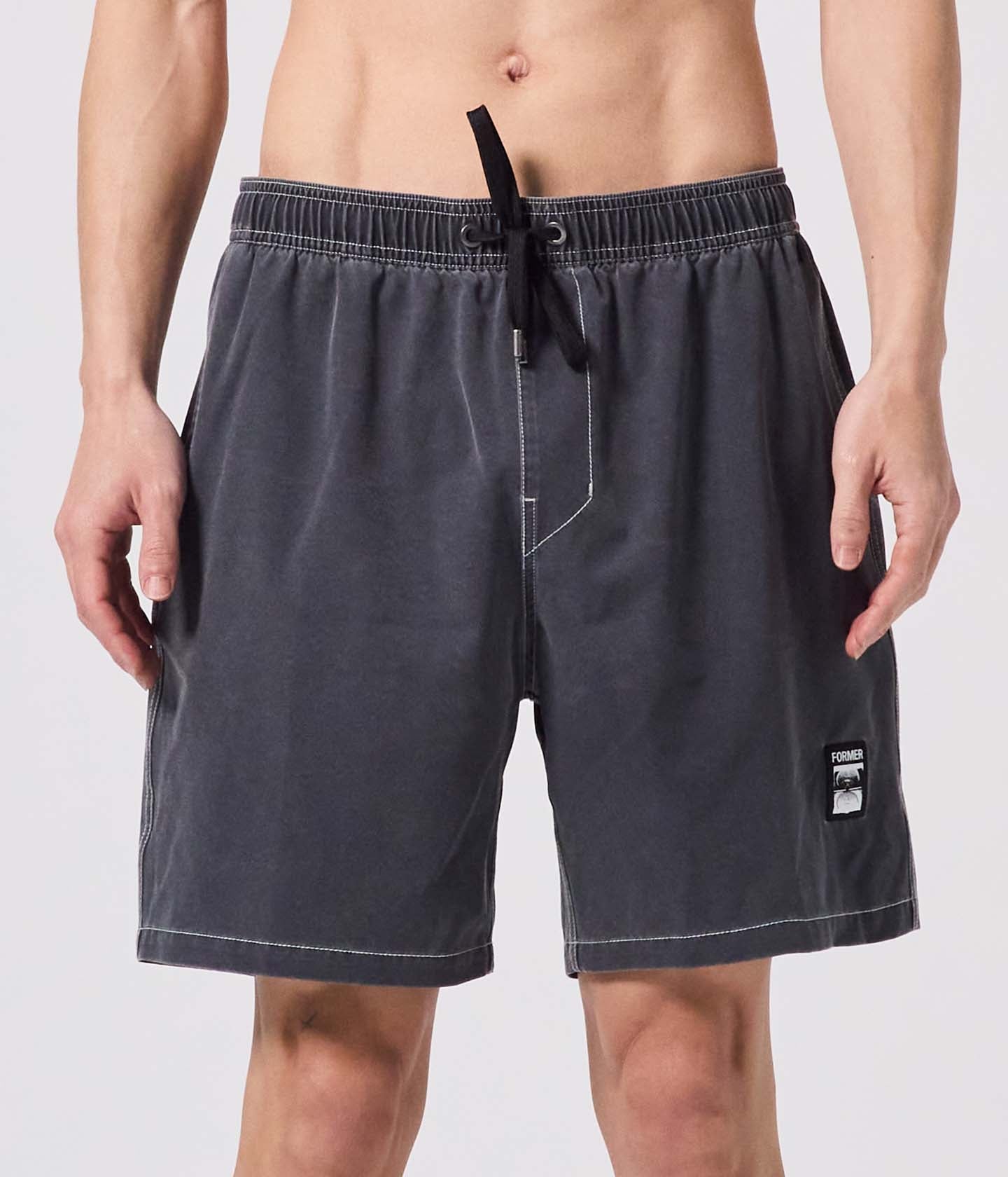 SWANS CRUX BAGGY 18' SWIM TRUNK // WASHED BLACK