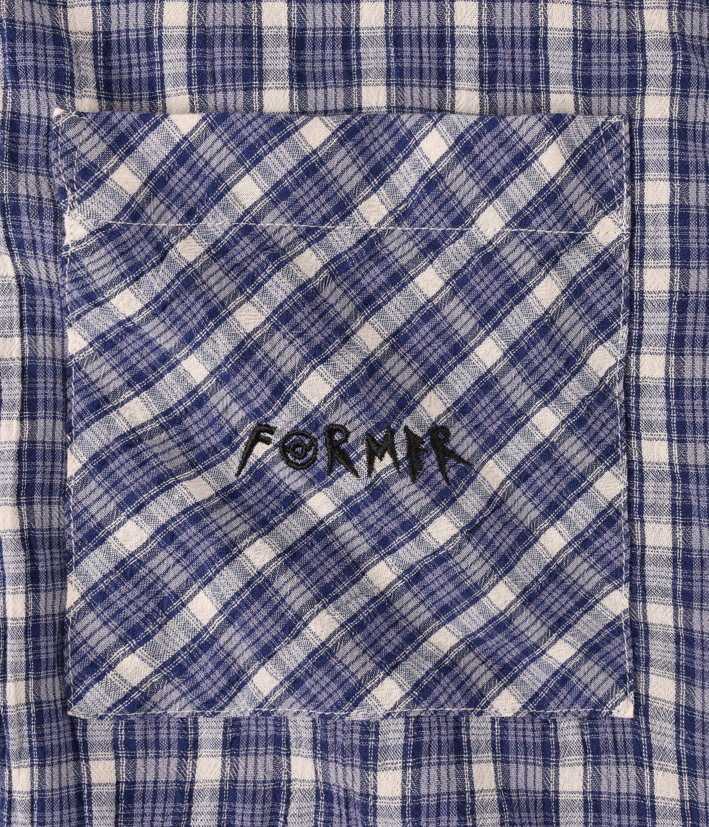 MANNERS CHECK SS SHIRT // VINTAGE NAVY