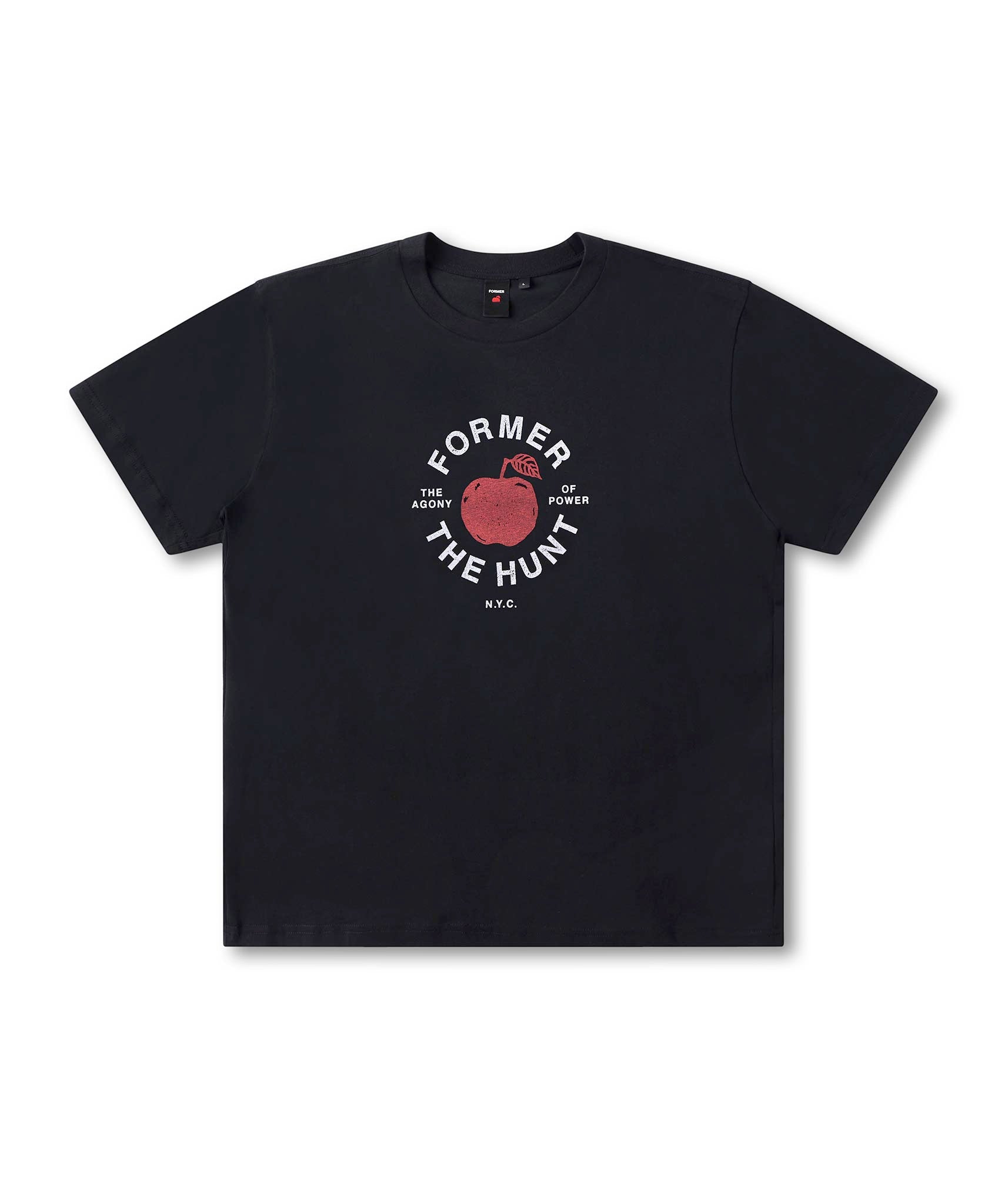 FH BIG APPLE LINEN T-SHIRT // BLACK – FORMER MERCHANDISE