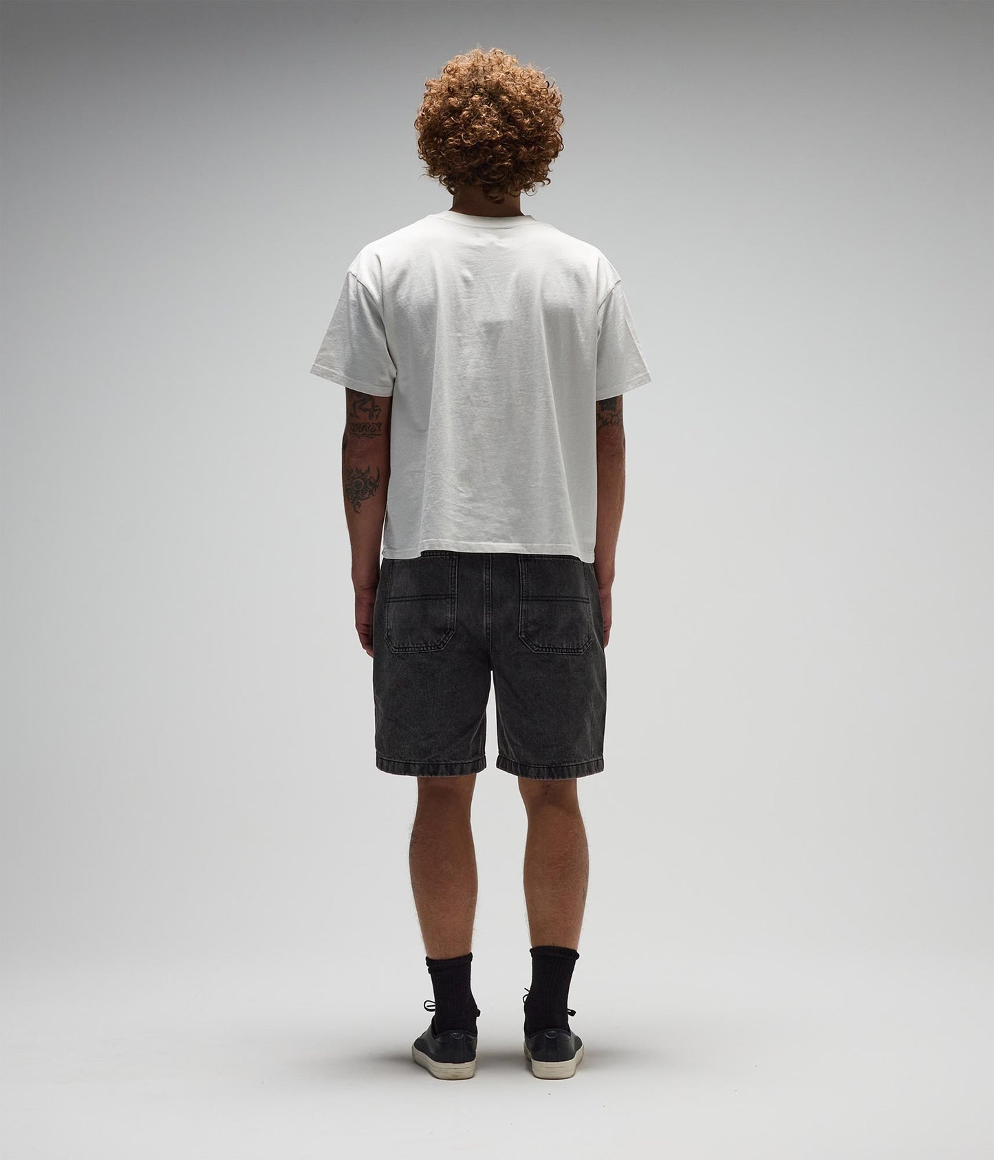FORMER Studded Denim 21" Walkshort in Washed Black - FORMER x RAGE Collection