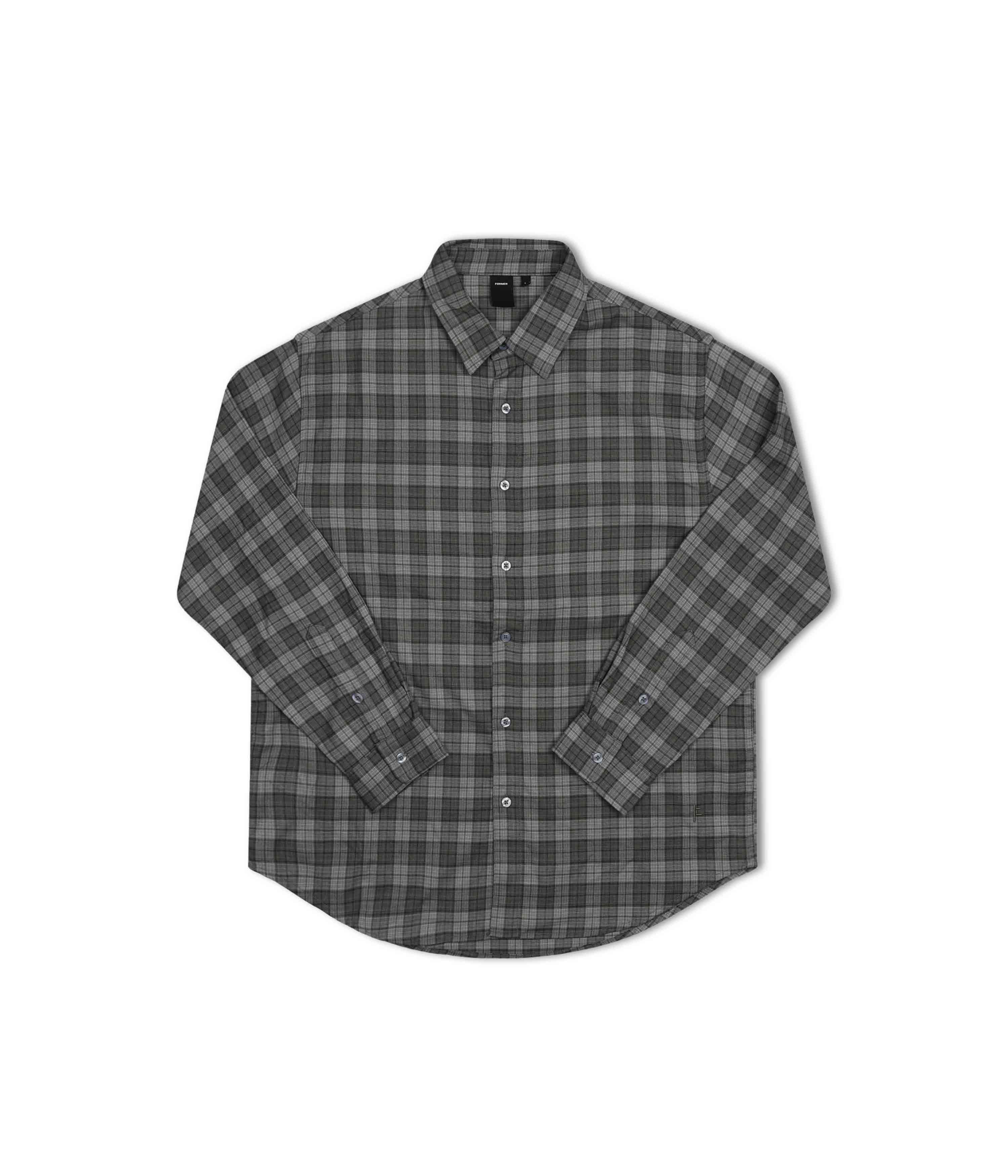 VIVIAN LS CHECK SHIRT DEEP OLIVE