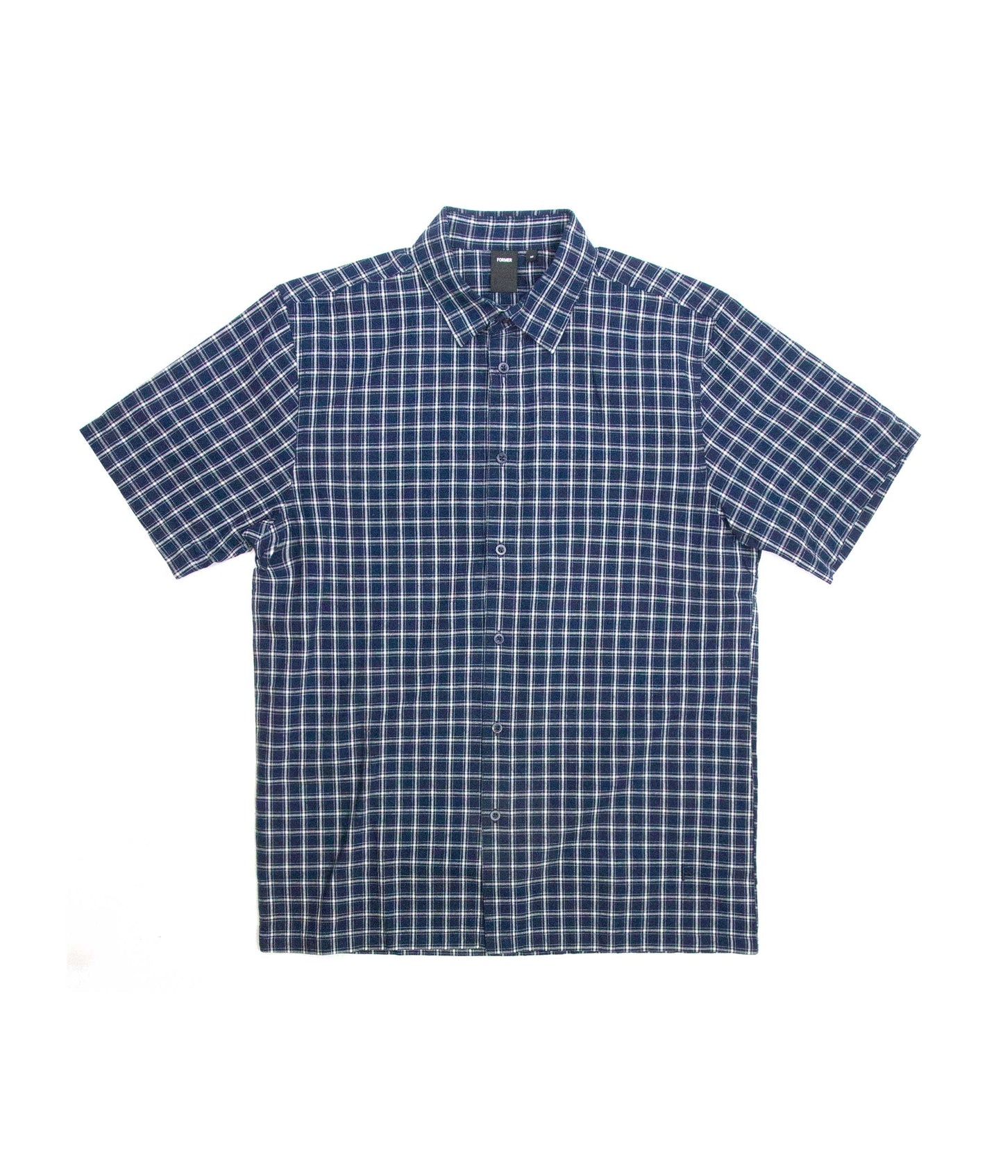 VIVIAN CHECK S/S SHIRT/ NAVY