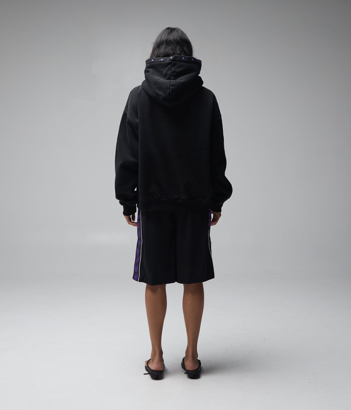 FORMER Corp Boxy Hood in Merch Black - FORMER x RAGE Collection