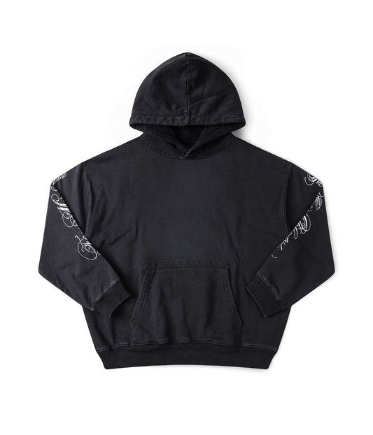 ILLUSION BOXY HOOD // WASHED BLACK