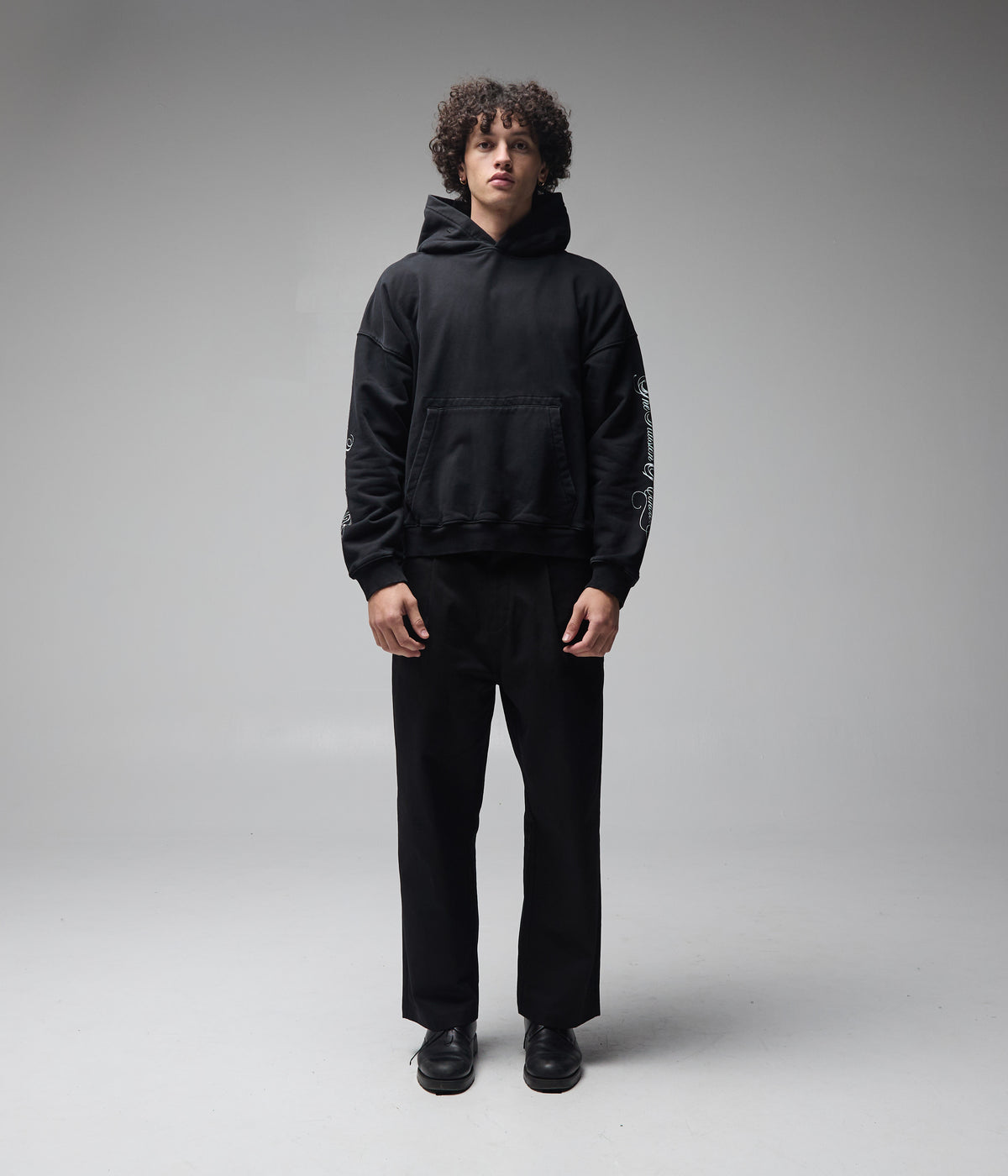 ILLUSION BOXY HOOD // WASHED BLACK