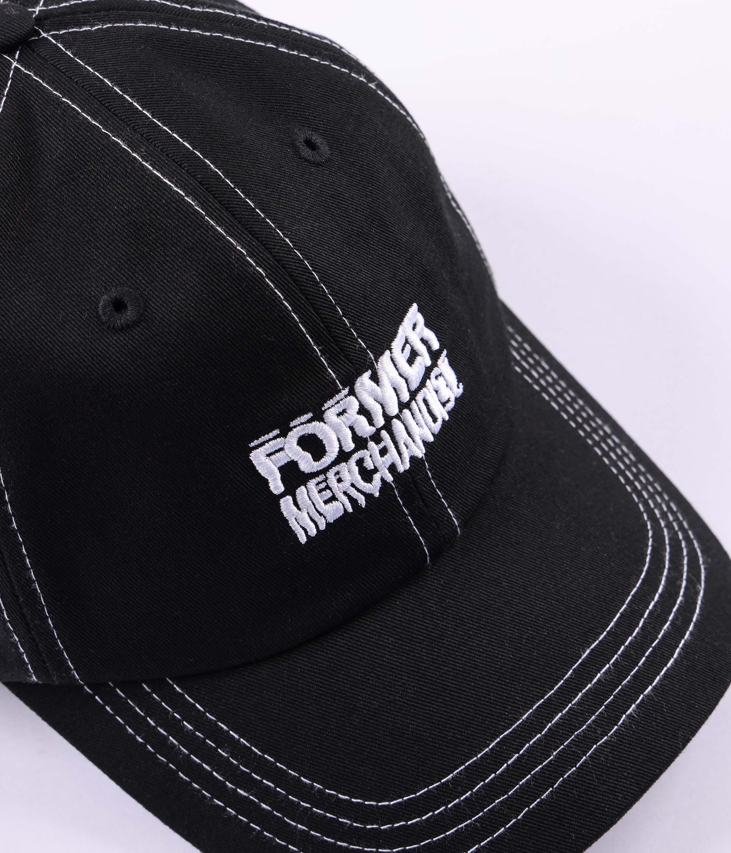 SKEWED 6-PANEL CAP // BLACK