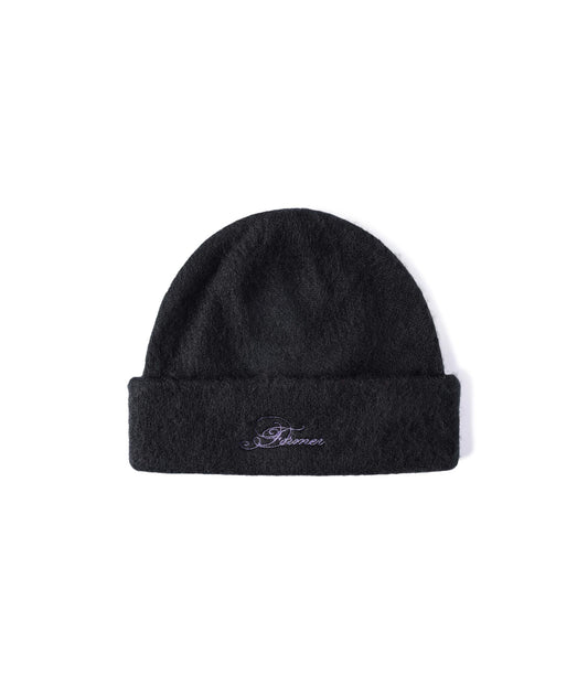ILLUSION MOHAIR BEANIE // BLACK