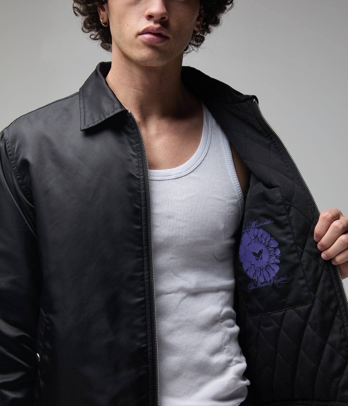 ILLUSION NYLON JACKET // BLACK