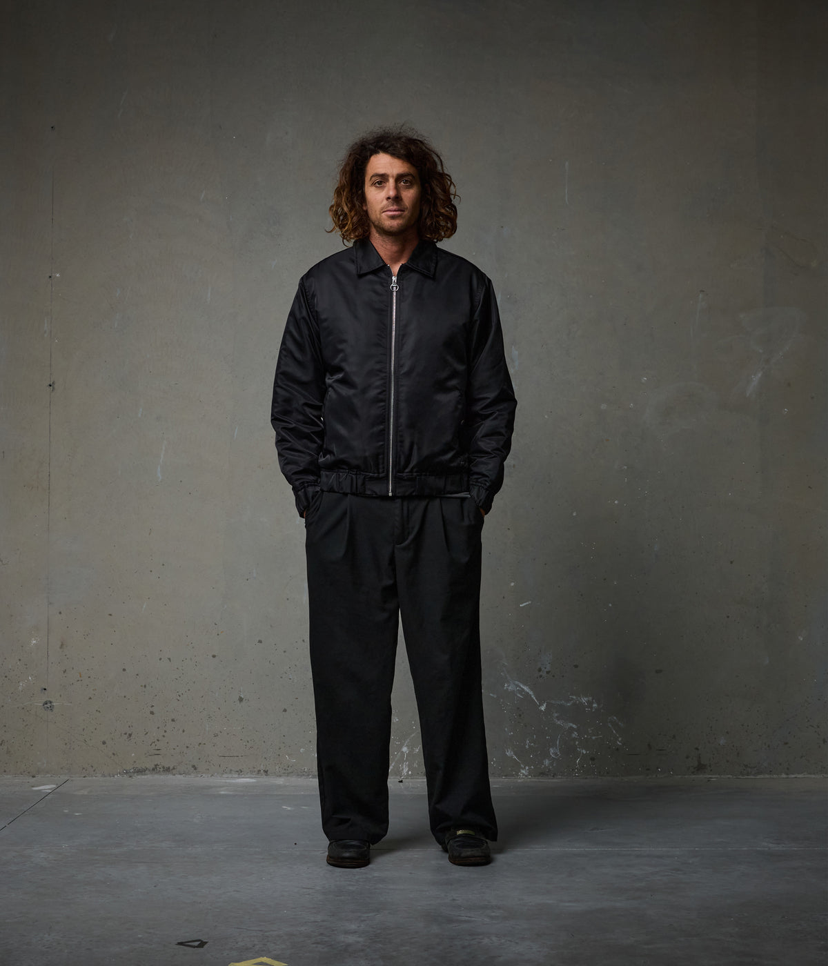 ILLUSION NYLON JACKET // BLACK