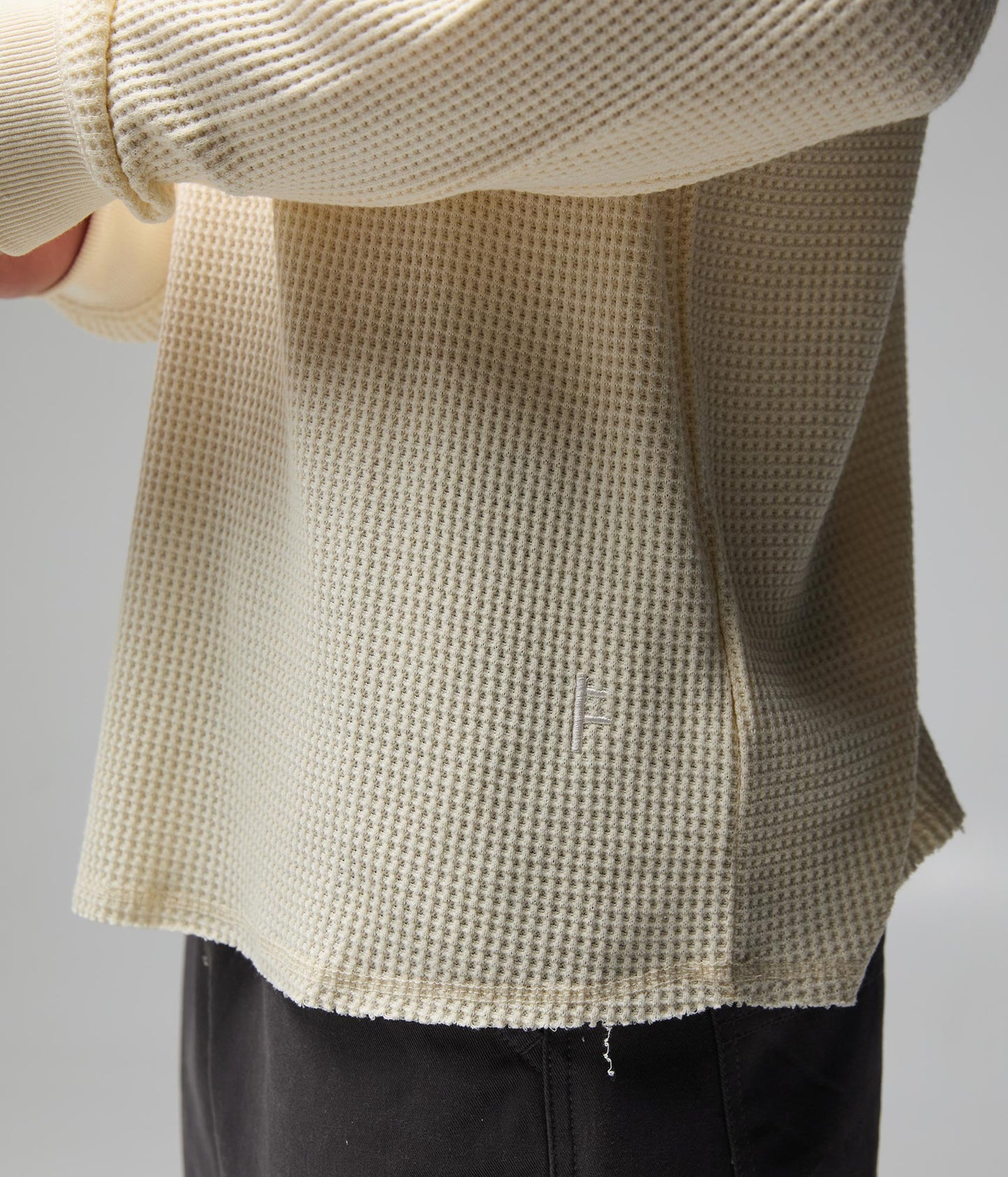 AG RAGLAN WAFFLE // BONE