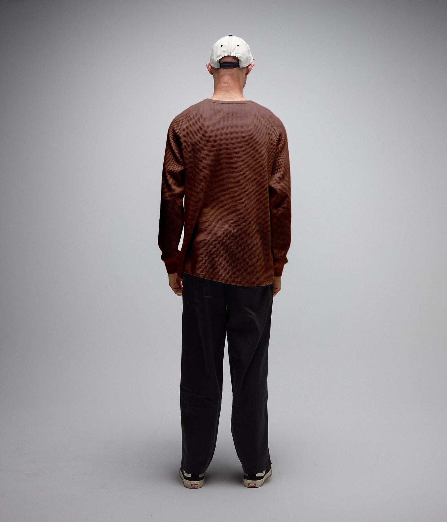 AG RAGLAN WAFFLE // BROWN