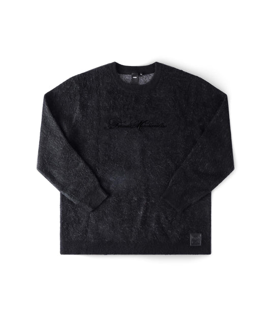 ILLUSION MOHAIR KNIT // BLACK