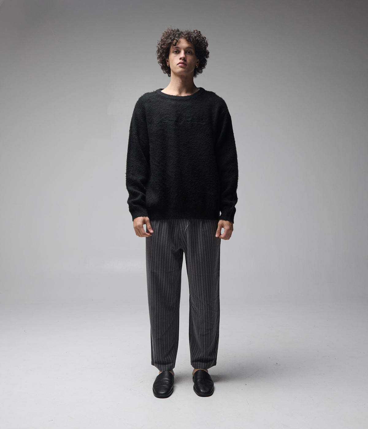 ILLUSION MOHAIR KNIT // BLACK
