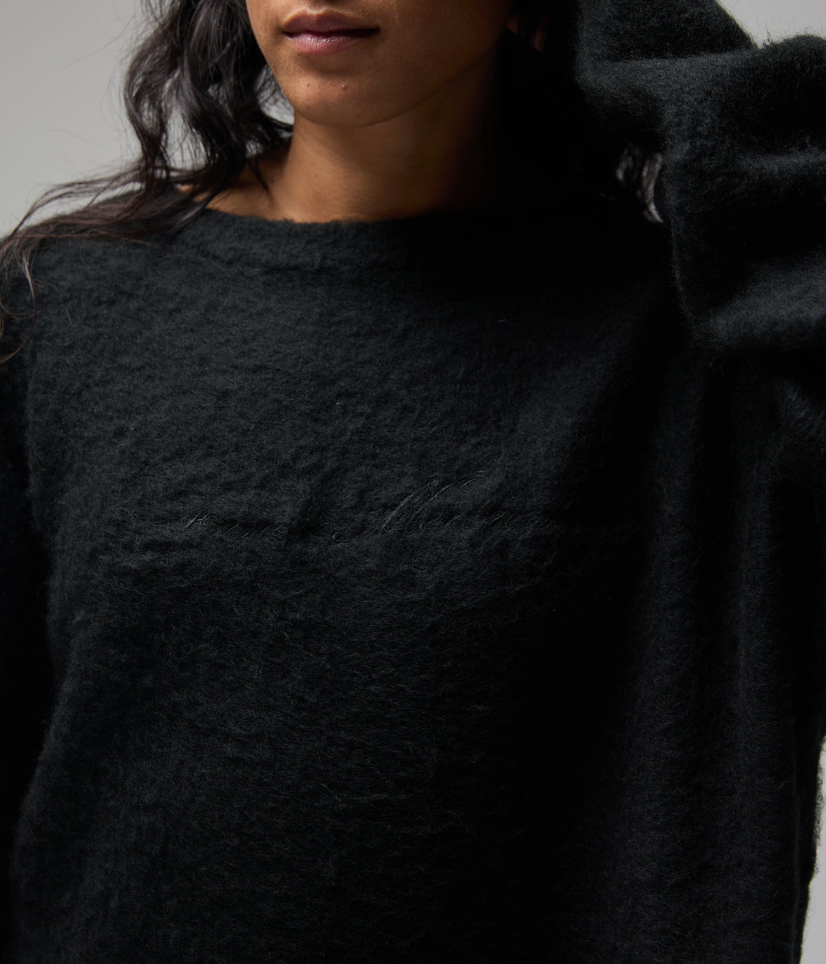 ILLUSION MOHAIR KNIT // BLACK