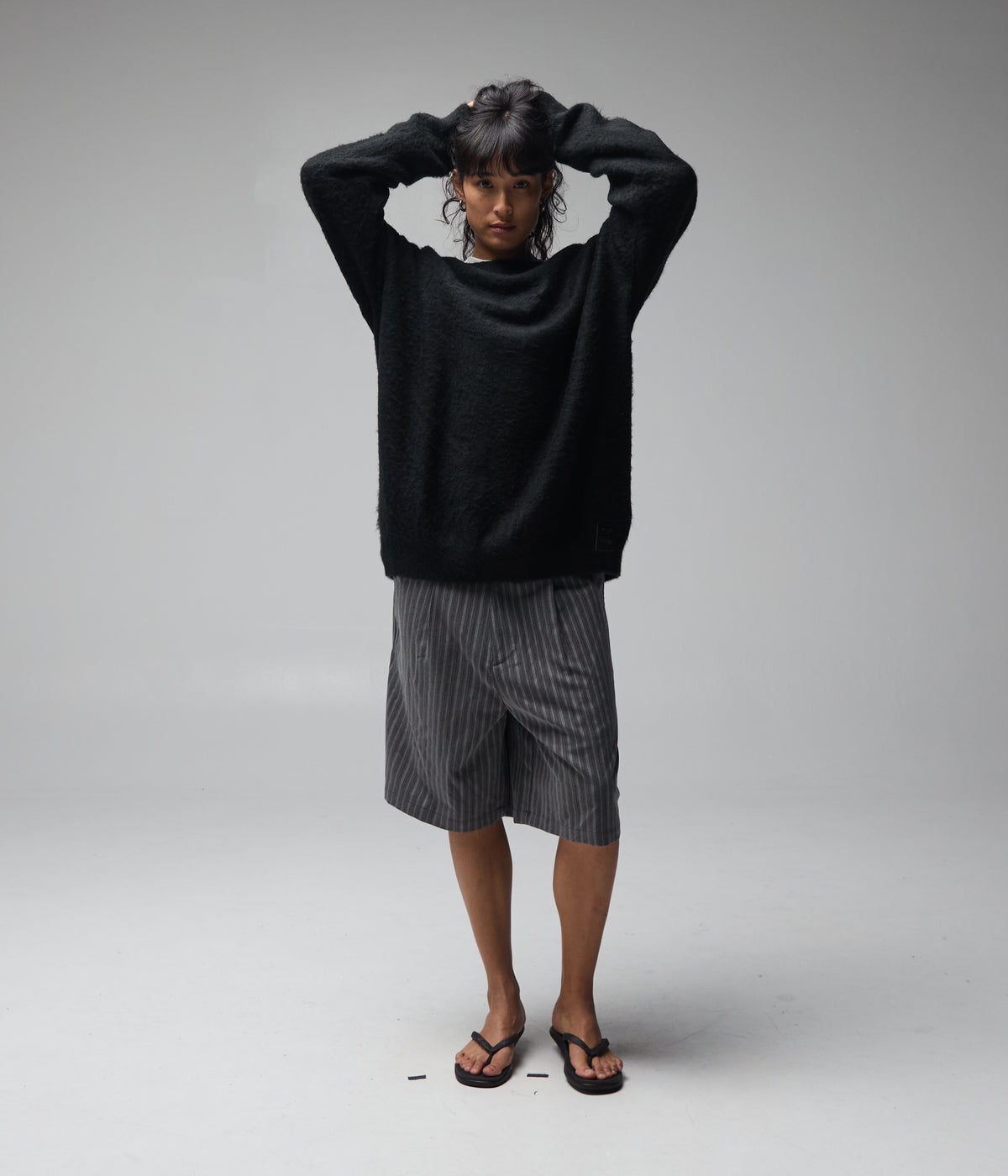 ILLUSION MOHAIR KNIT // BLACK