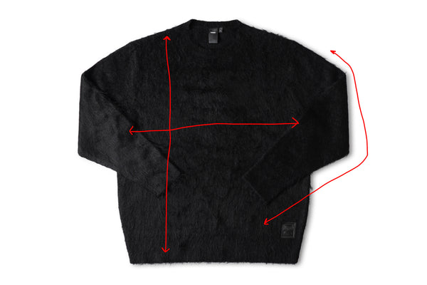 Measurement diagram for GATE KNIT CREW // SURPLUS