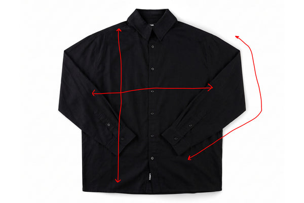 Measurement diagram for VIVIAN FLANNEL LS SHIRT // GREY