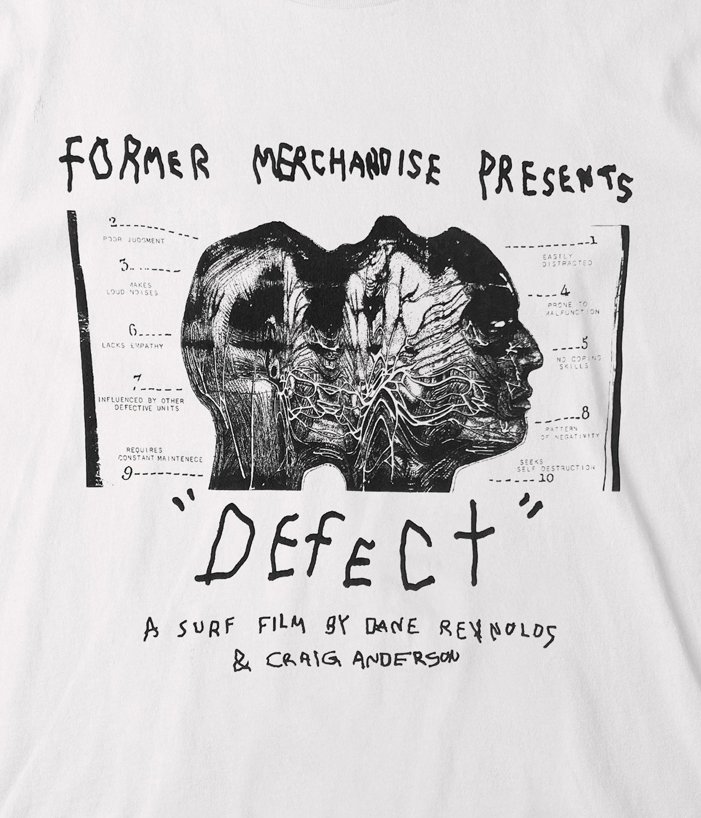 DEFECT BRAIND LS T-SHIRT // BONE (PRE-ORDER)