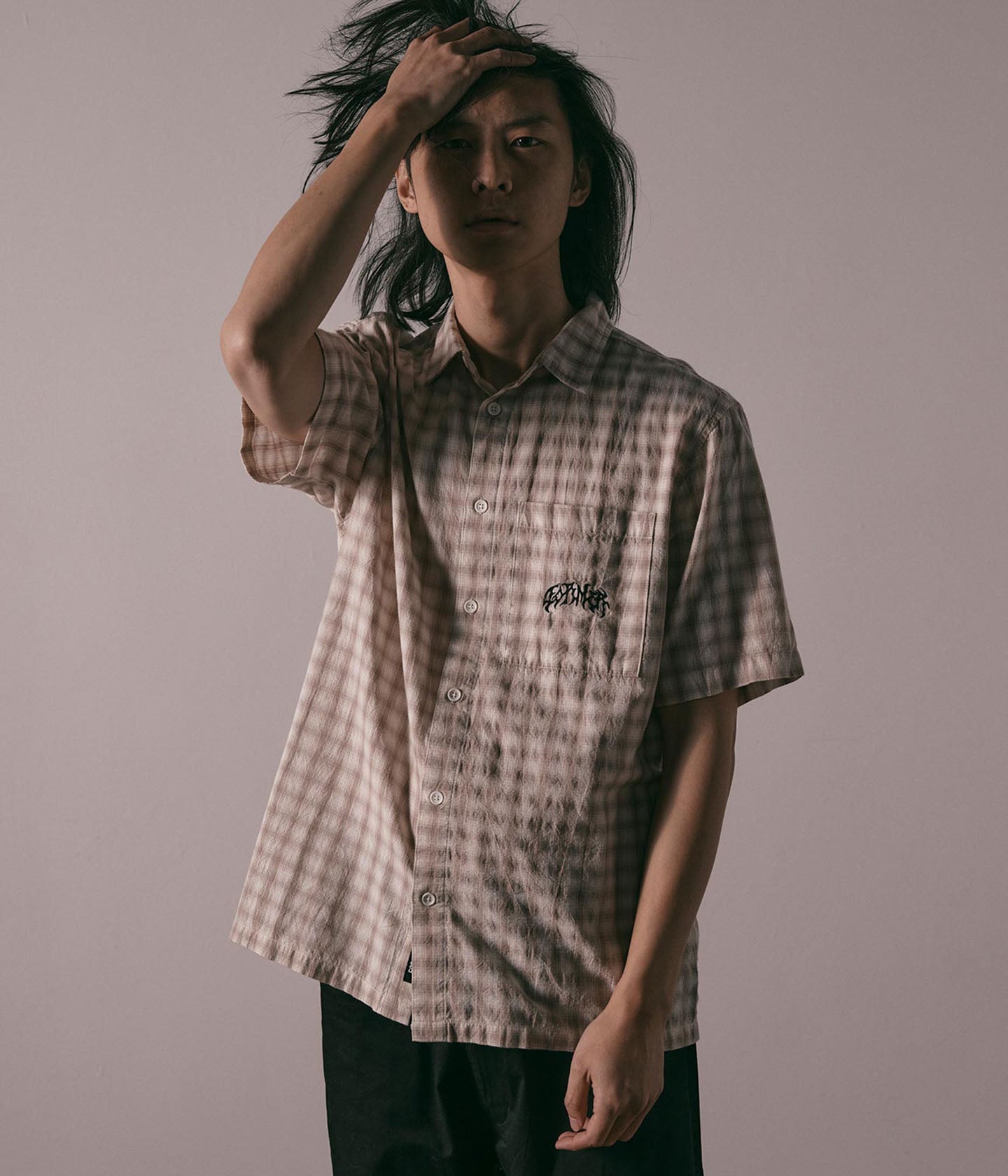 トップス Barns Outfitters VINTAGE CHECK SHIRTS BARNS OUTFITTERS バーンズ 別注 チェックシャツ メンズ 半袖 50