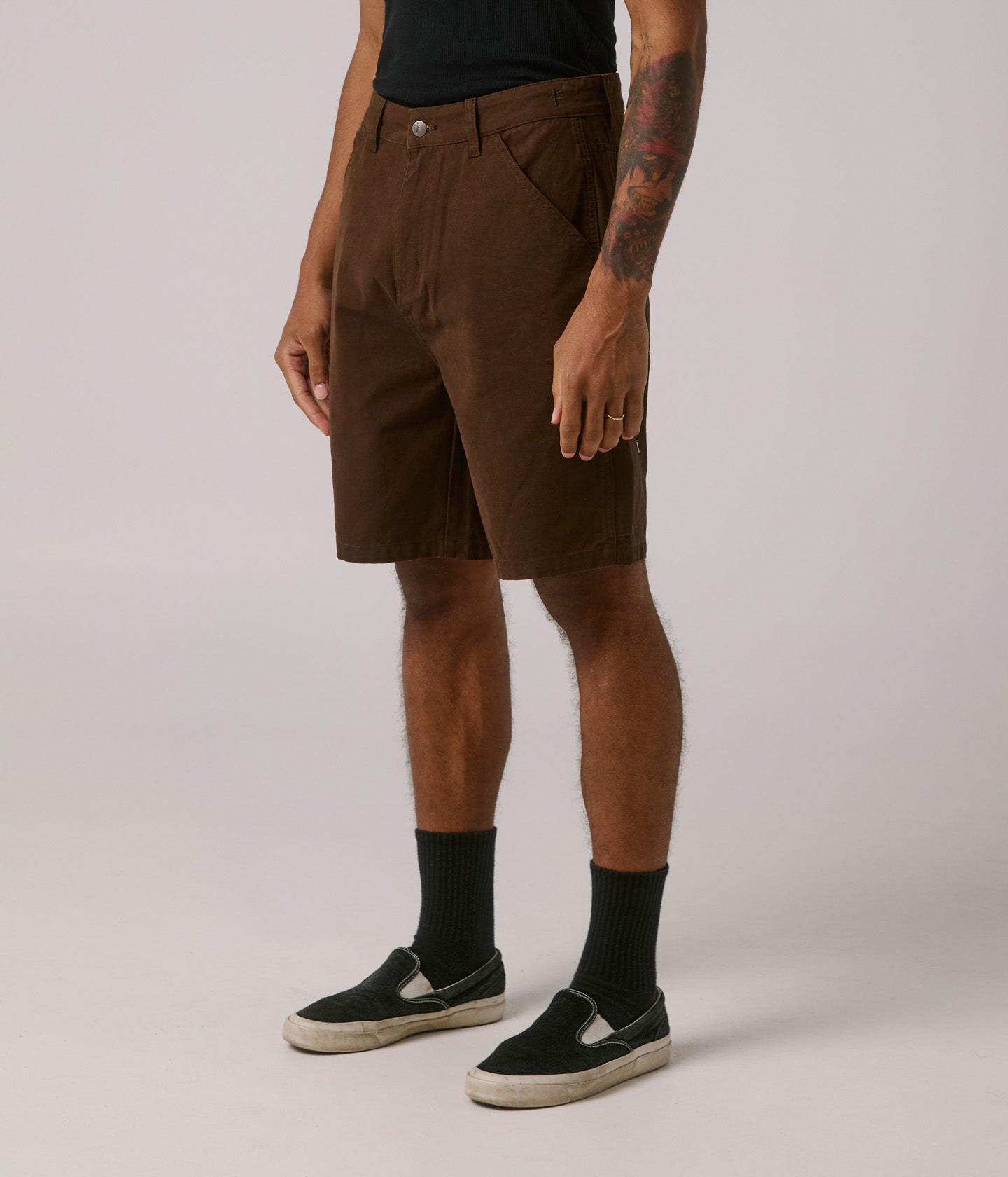 VT DISTEND 20.5' CANVAS CARPENTER SHORT // BROWN