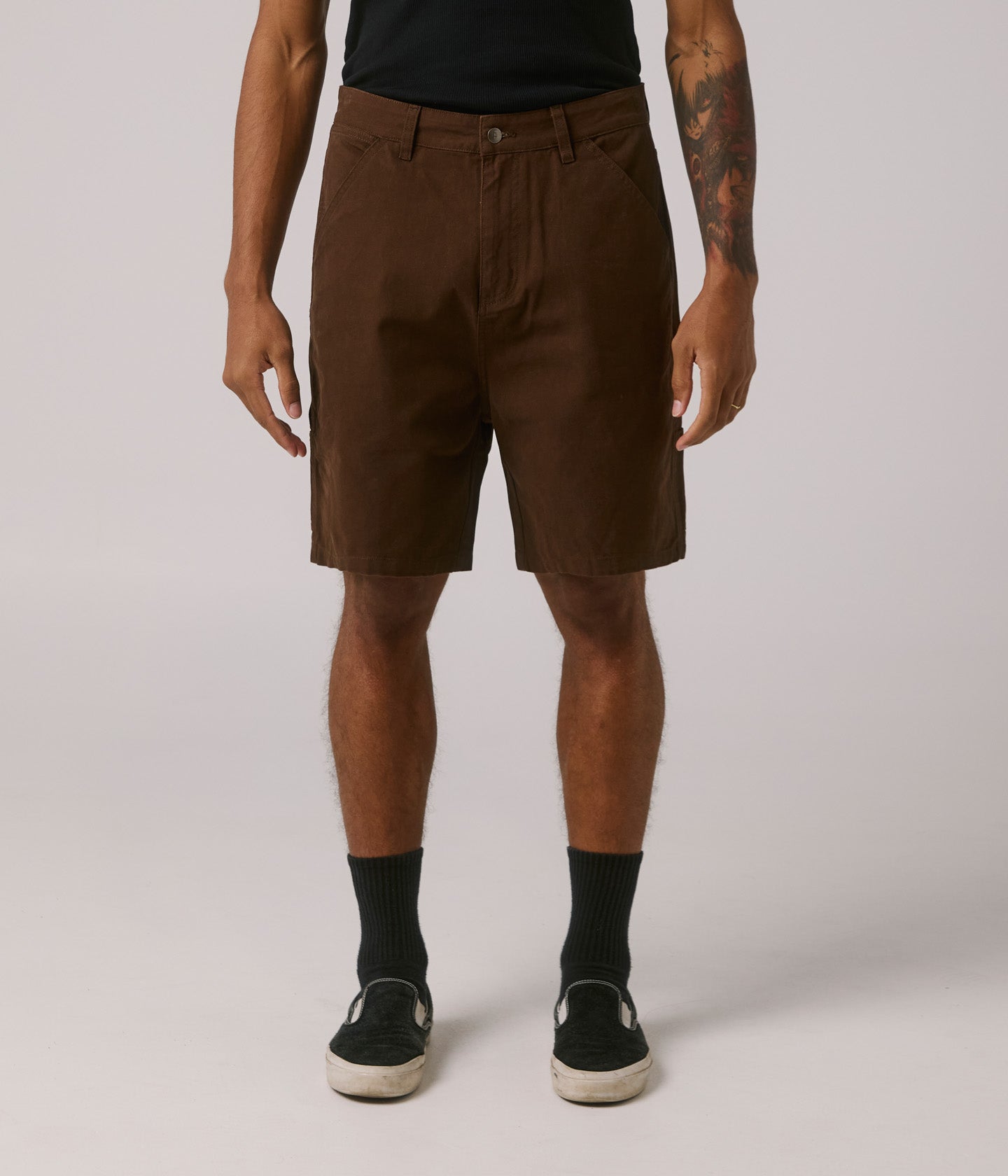 VT DISTEND 20.5' CANVAS CARPENTER SHORT // BROWN