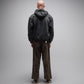 ENIGMA HOODED DENIM JACKET // DARK BLUE