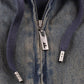 ENIGMA HOODED DENIM JACKET // DARK BLUE