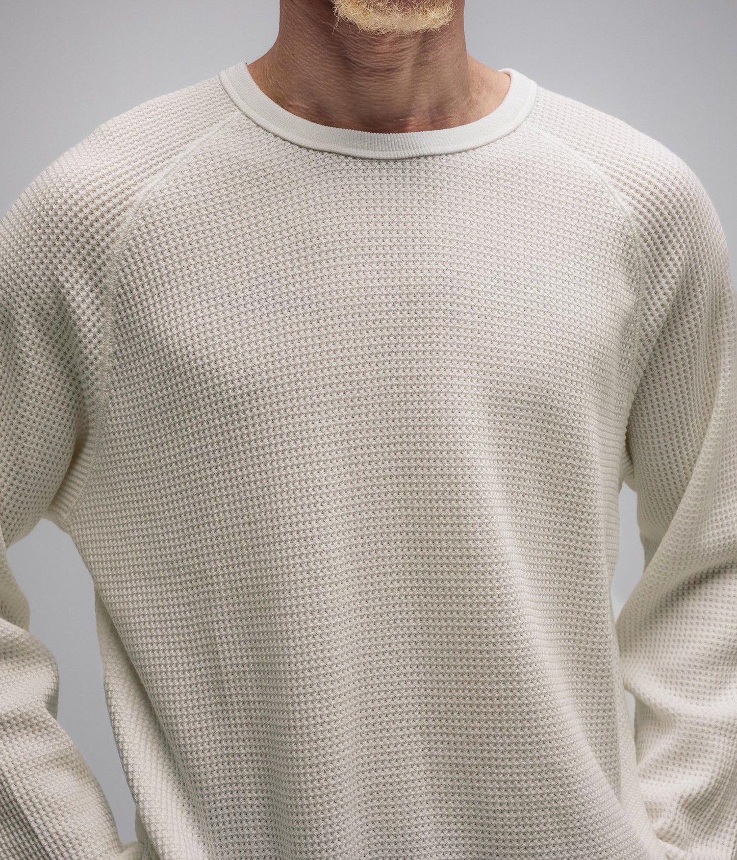 AG RAGLAN WAFFLE // BONE