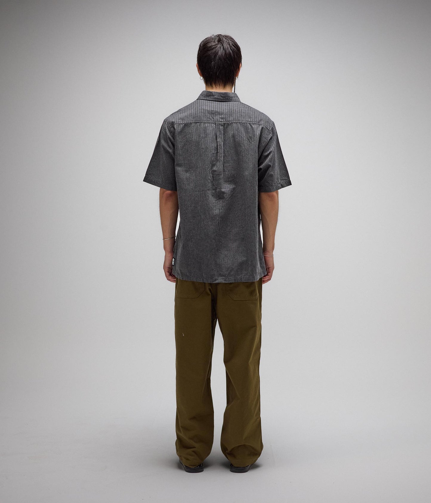 REYNOLDS STRIPE SS SHIRT // WORN BLACK