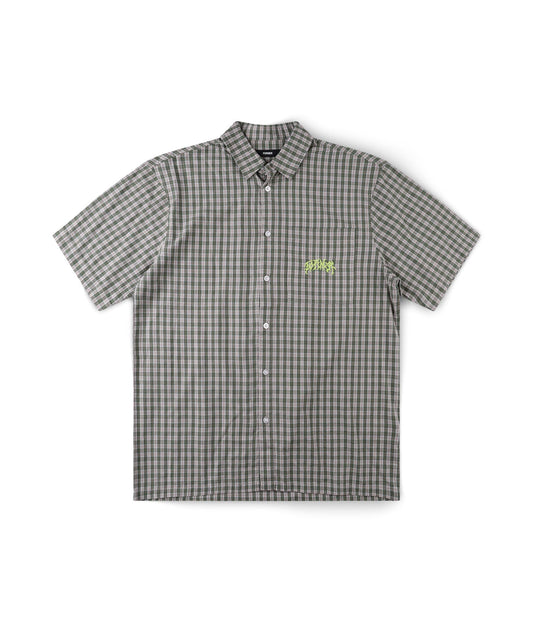 VIVIAN CHECK SS SHIRT // PINE