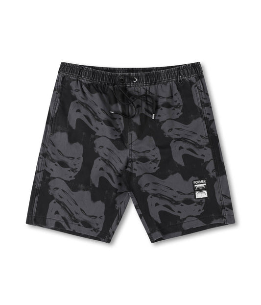 SWANS DISTORT 18' SWIM TRUNK // BLACK