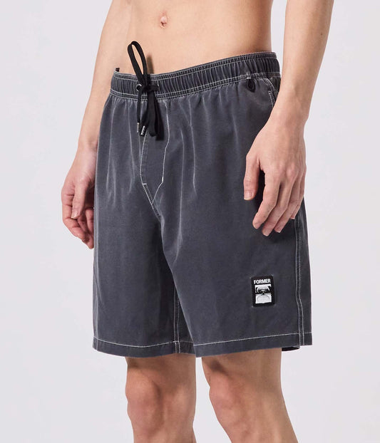 SWANS BAGGY 18' SWIM TRUNK // WASHED BLACK
