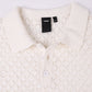 AG CROCHET KNIT POLO // BONE