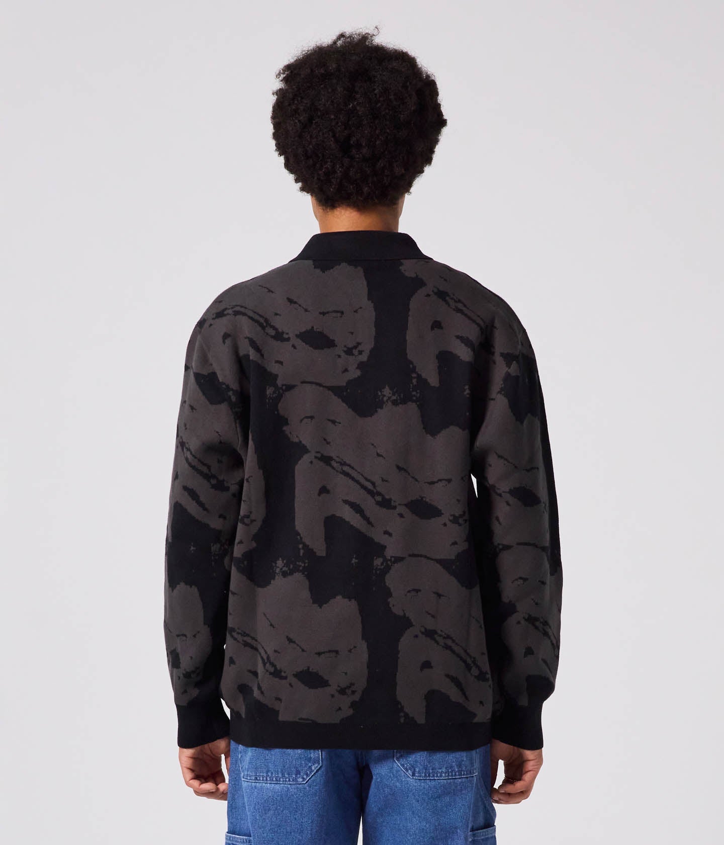 DISTORT LS KNIT POLO – FORMER MERCHANDISE