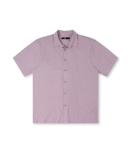VIVIAN HERRINGBONE SS SHIRT  // MAUVE