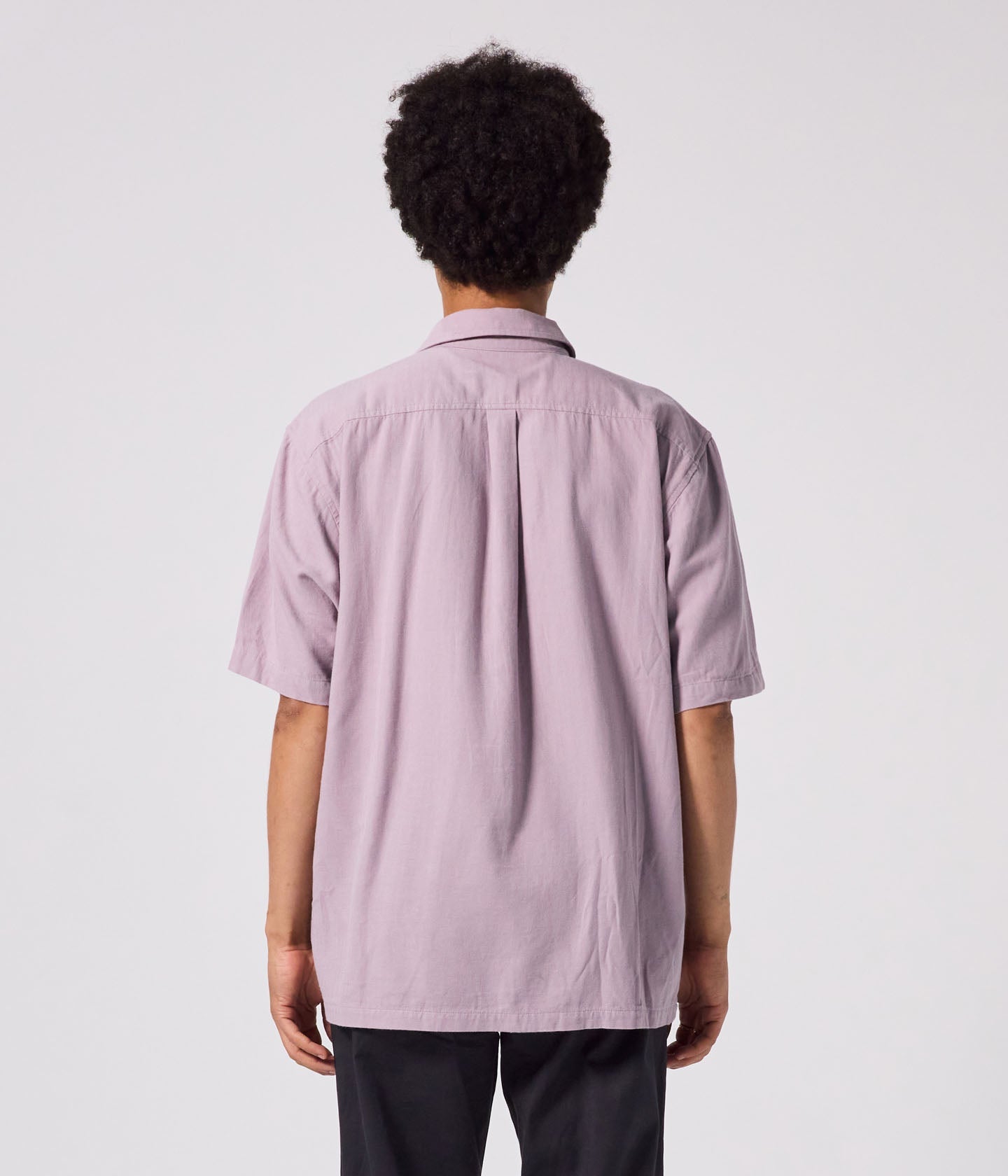 VIVIAN HERRINGBONE SS SHIRT  // MAUVE