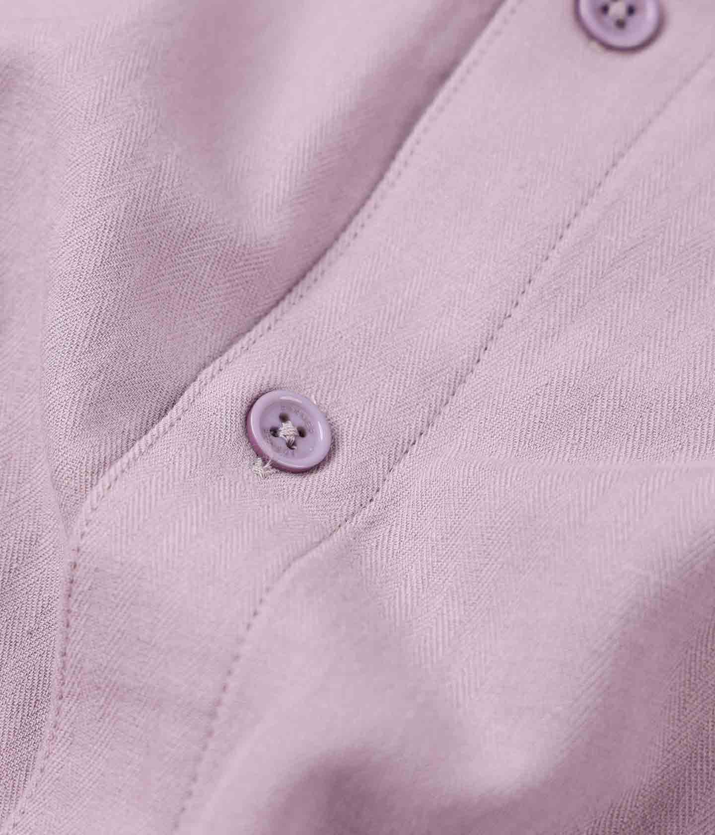 VIVIAN HERRINGBONE SS SHIRT  // MAUVE