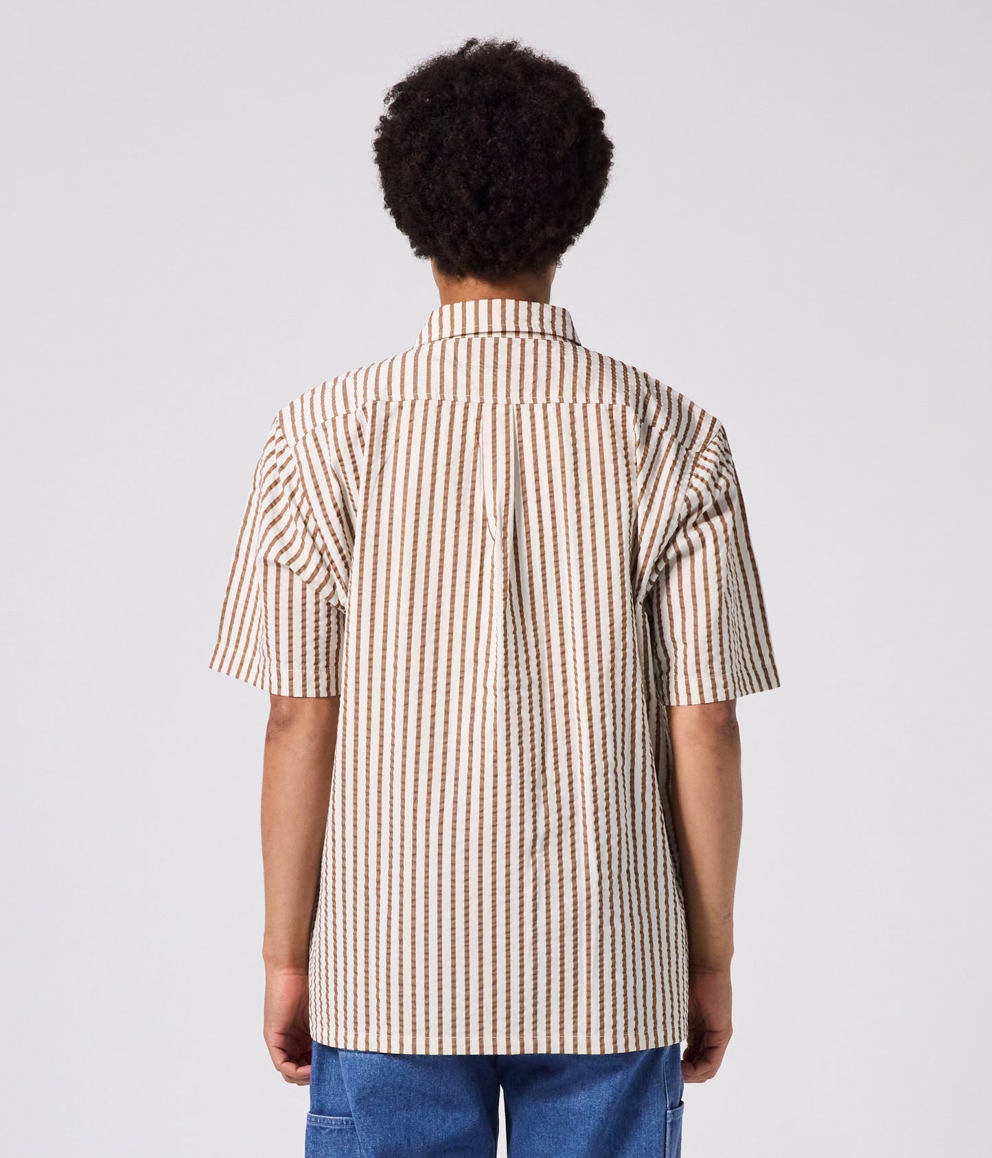 VIVIAN SEERSUCKER SS SHIRT // COPPER