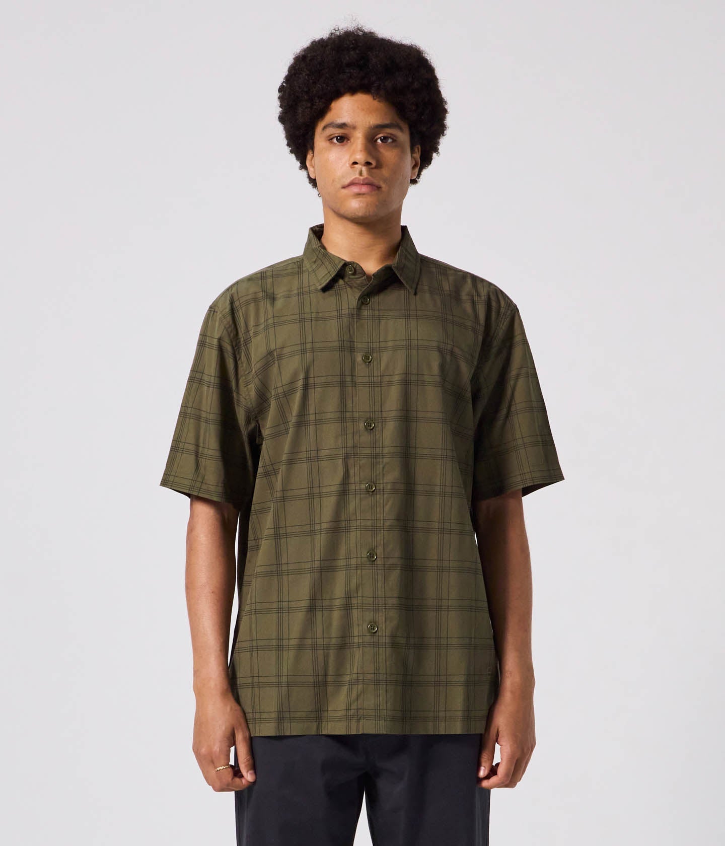 WINDOWPANE SS SHIRT // OLIVE – FORMER MERCHANDISE
