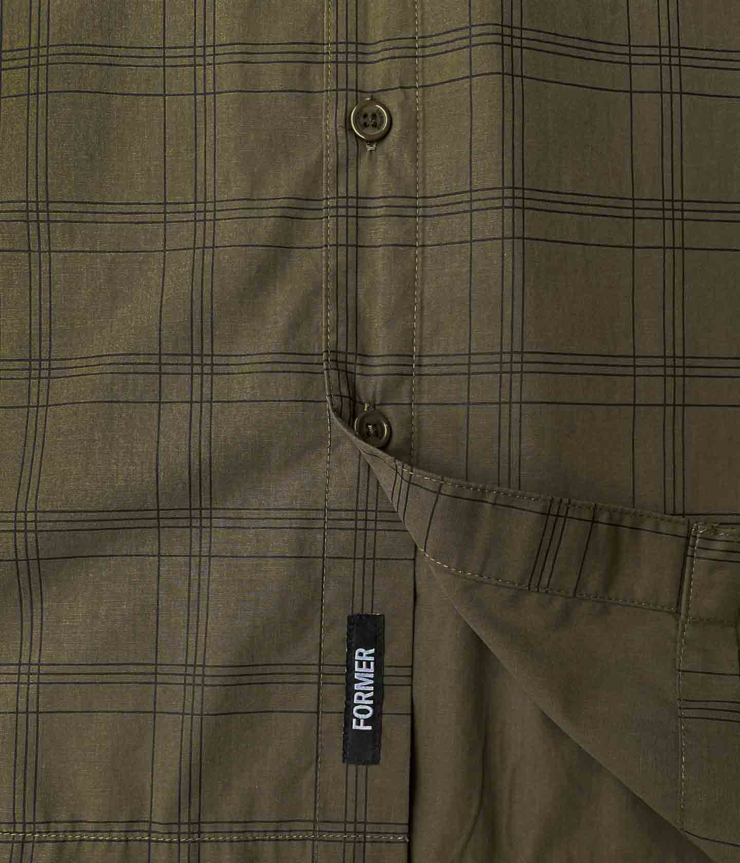 WINDOWPANE SS SHIRT // OLIVE