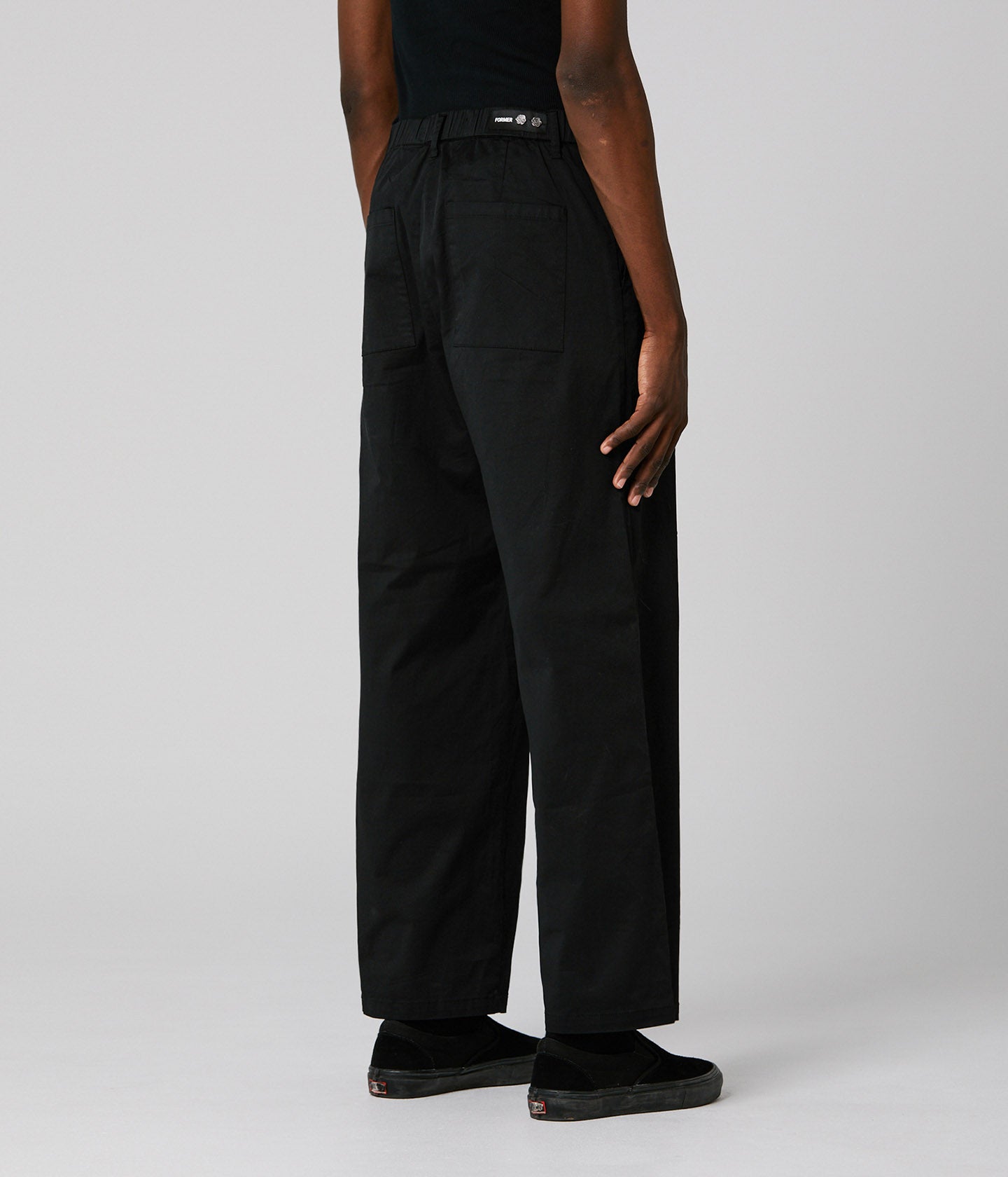 D.HYGEN Jersey-Like Denim Work Baggy Pants （BLACK） -FASCINATE