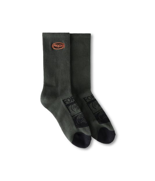 FLATLINE SOCK // WASHED GREEN