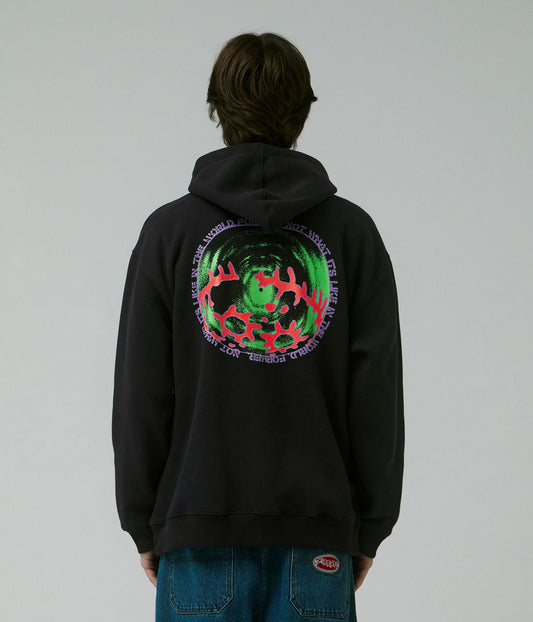 GLOBAL MIND HOOD // BLACK